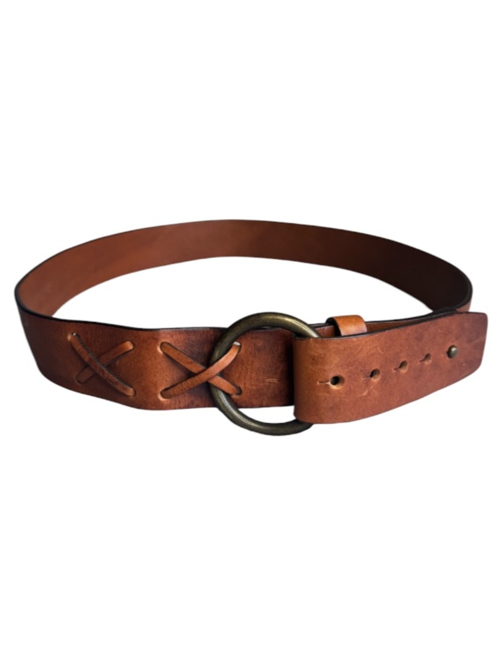 Sundance Rylee Leather Belt Brown Size Medium
